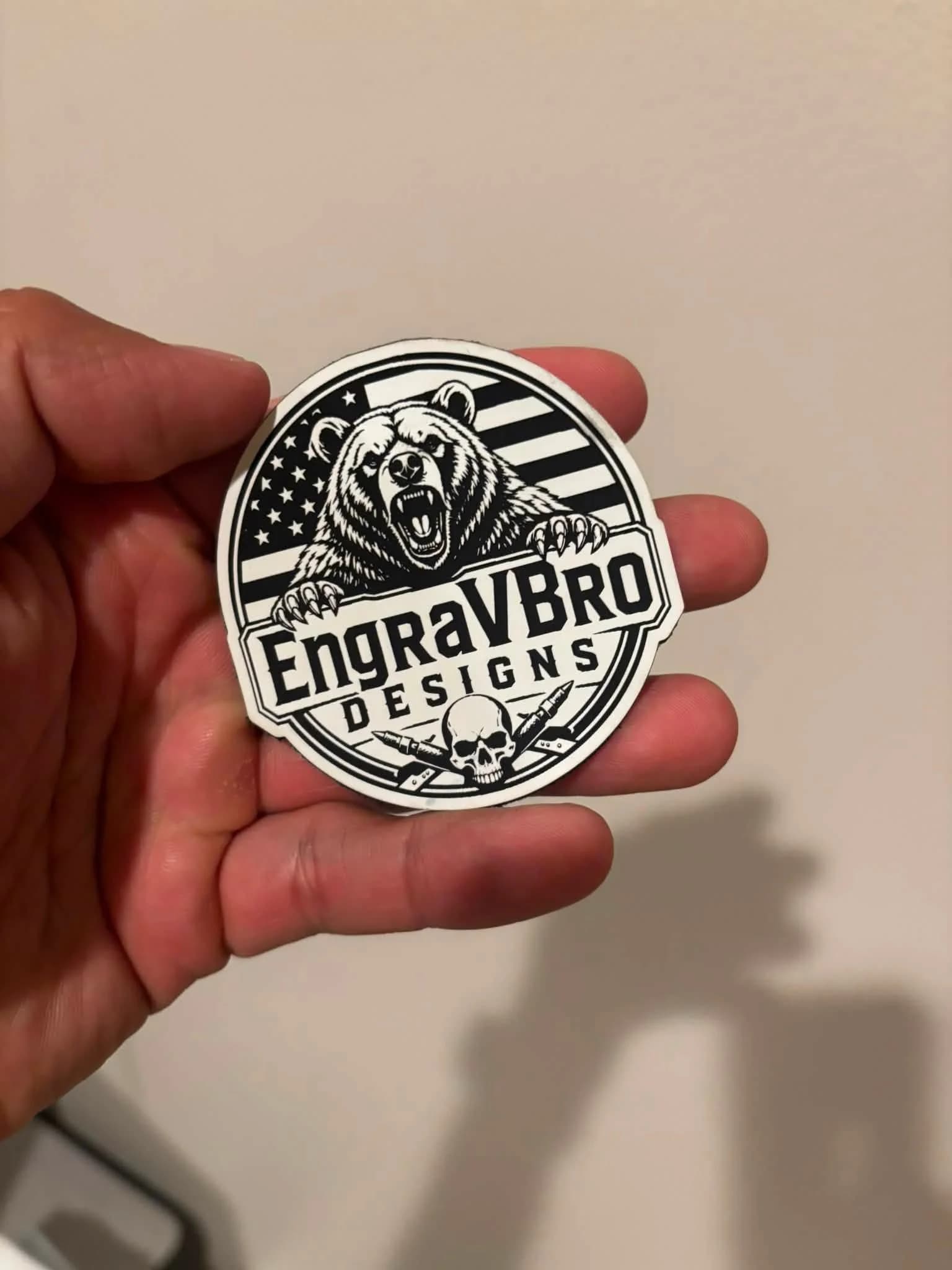 Full-color PVC patch with a bold graphic design, custom made by Inca Threads in Sacramento, California.
